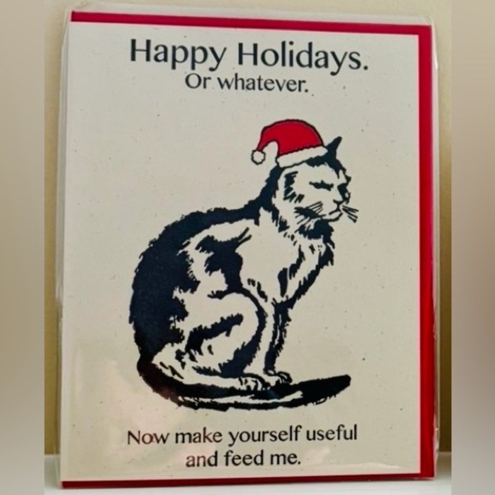 Holiday Cat and San Francisco Art Prints  Stationery Set 4-1/2”x6-1/2”